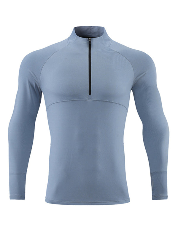 Men's long-sleeved quick-drying fitness top