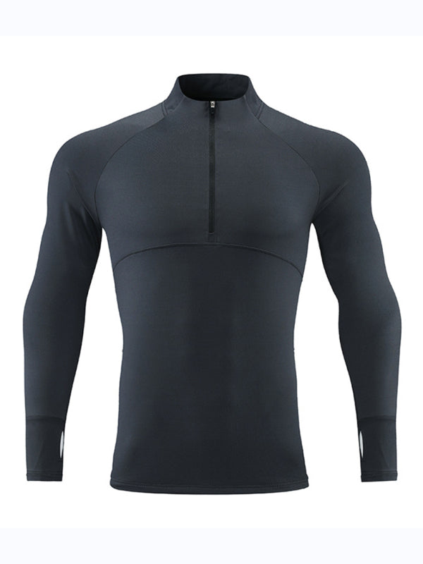 Men's long-sleeved quick-drying fitness top