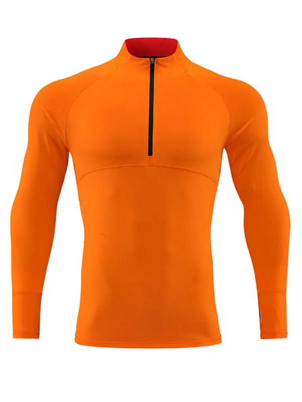 Men's long-sleeved quick-drying fitness top