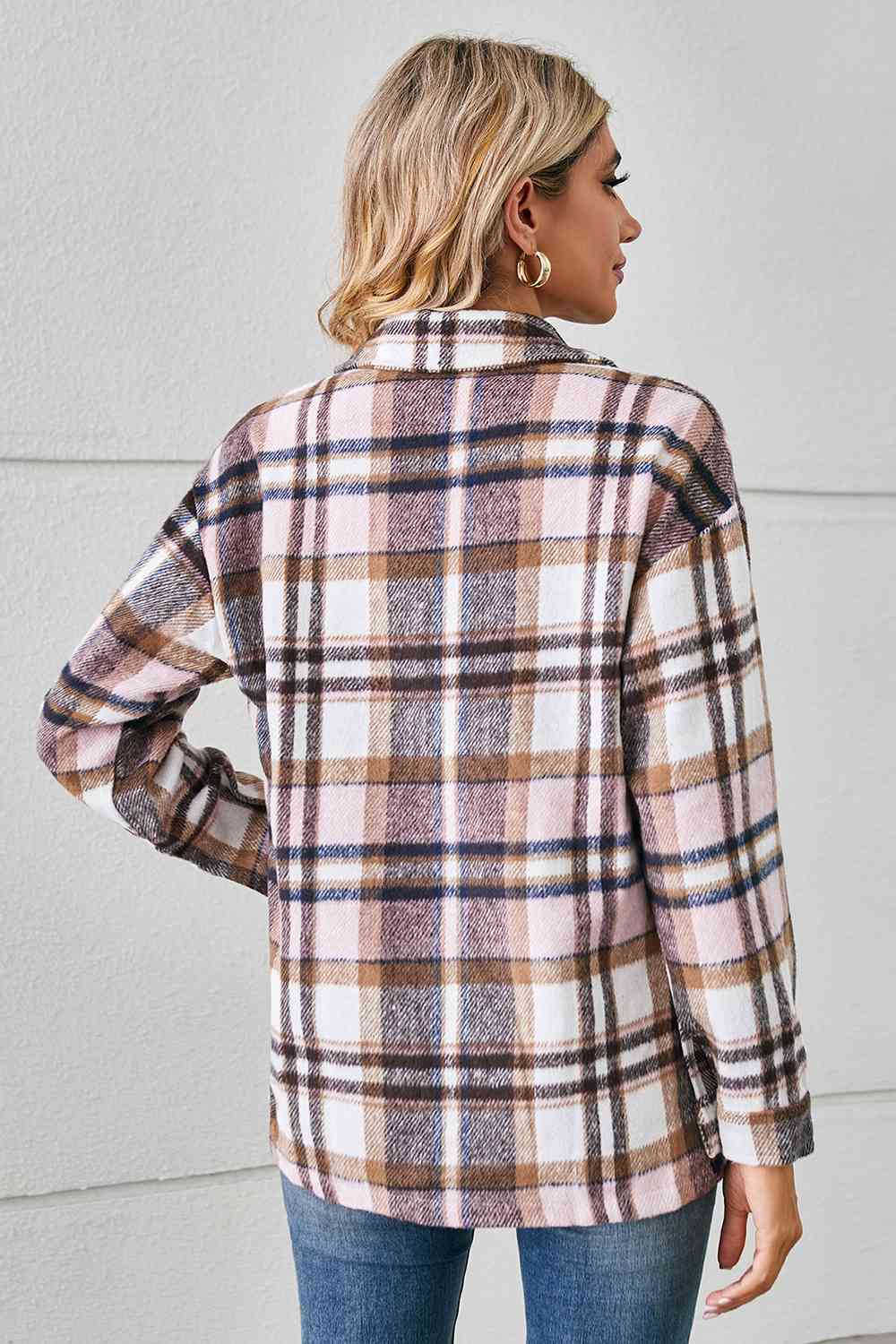 Collared Plaid Shacket - Selden & Kingsley