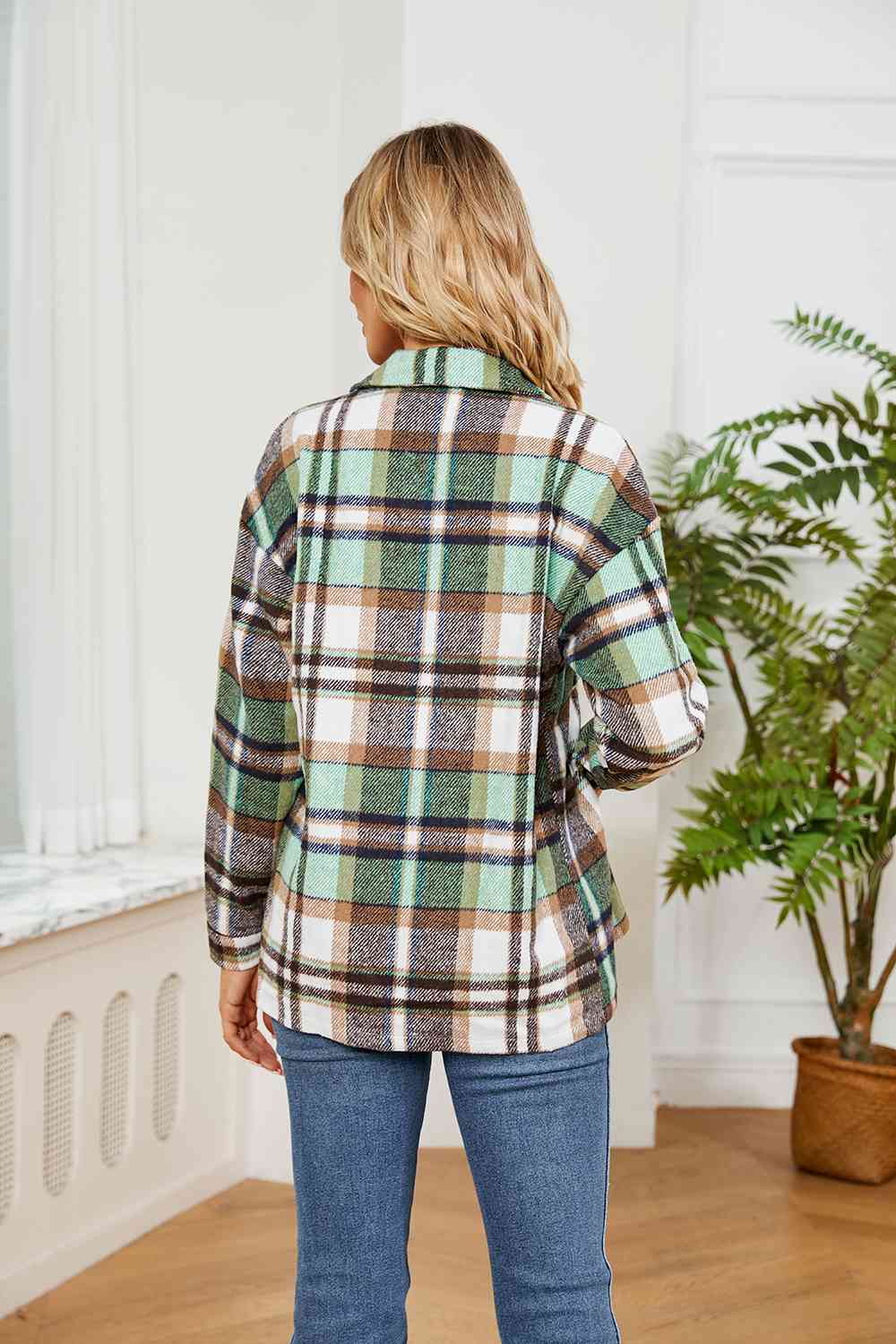 Collared Plaid Shacket - Selden & Kingsley