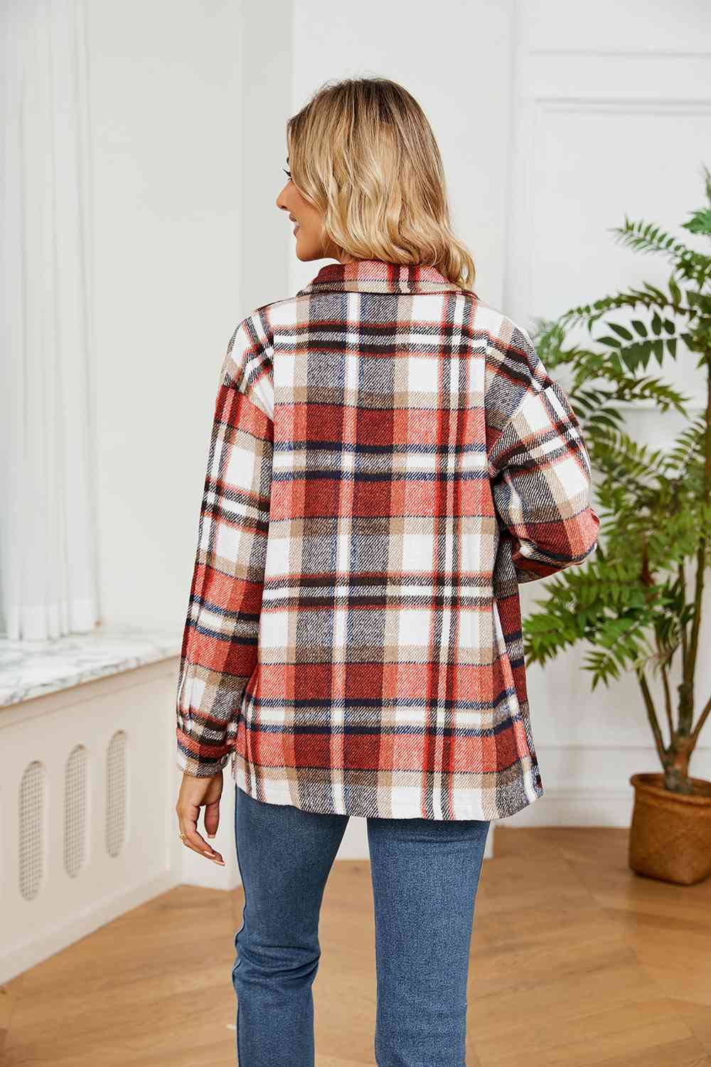 Collared Plaid Shacket - Selden & Kingsley