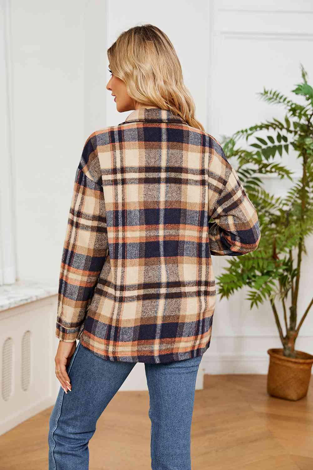 Collared Plaid Shacket - Selden & Kingsley