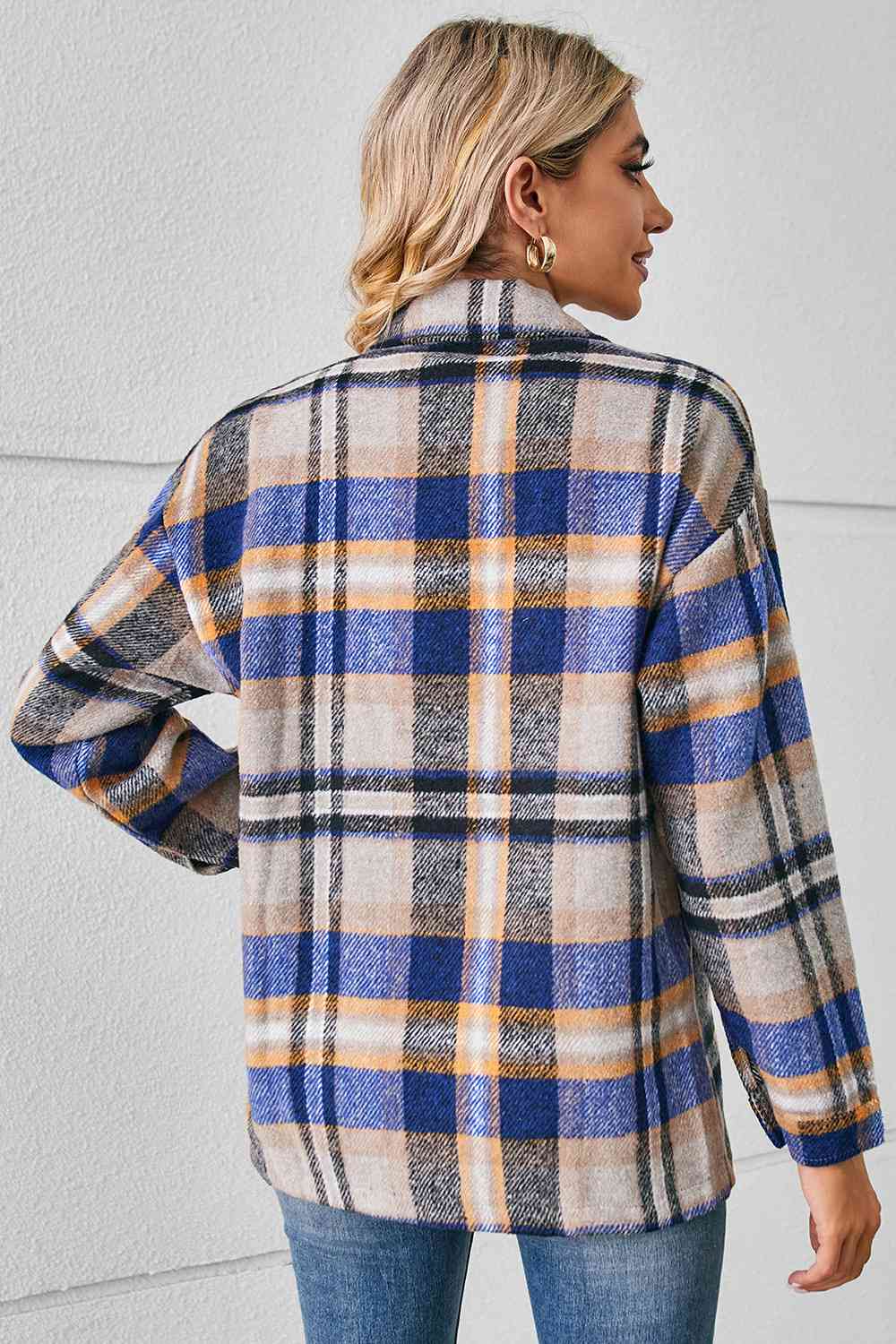 Collared Plaid Shacket - Selden & Kingsley