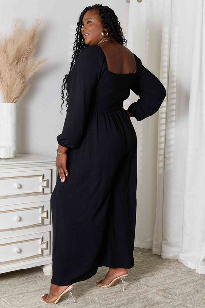 Double Take Square Neck Jumpsuit with Pockets - Selden & Kingsley