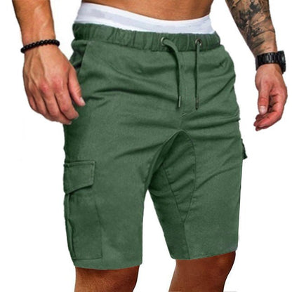 Men's Solid Color Double-knit Cargo Shorts - seldenkingsley