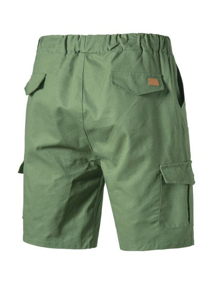 Men's Solid Color Double-knit Cargo Shorts - seldenkingsley