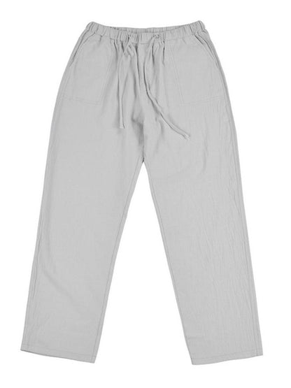 Men's Solid Color Linen Blend Drawstring Pants - seldenkingsley