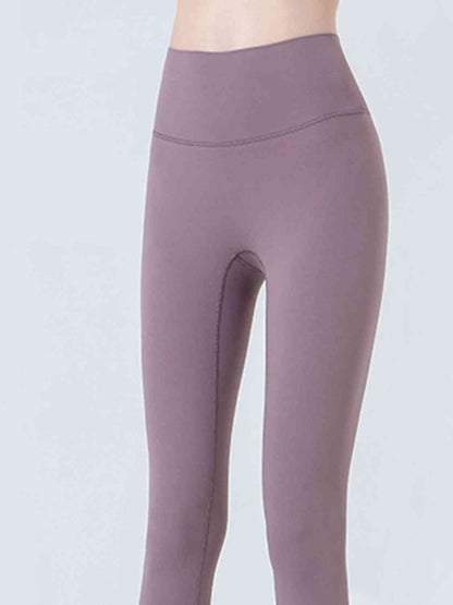 Wide Waistband Cropped Sports Leggings - Selden & Kingsley